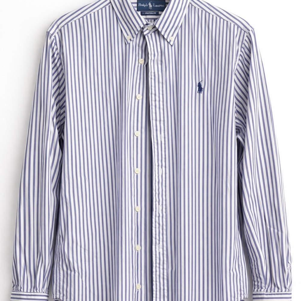 Ralph Lauren Men’s Purple/White Stripe Button-Down Shirt